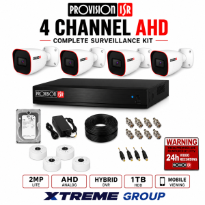 Provision ISR 4 Channel Complete AHD Surveillance Kit