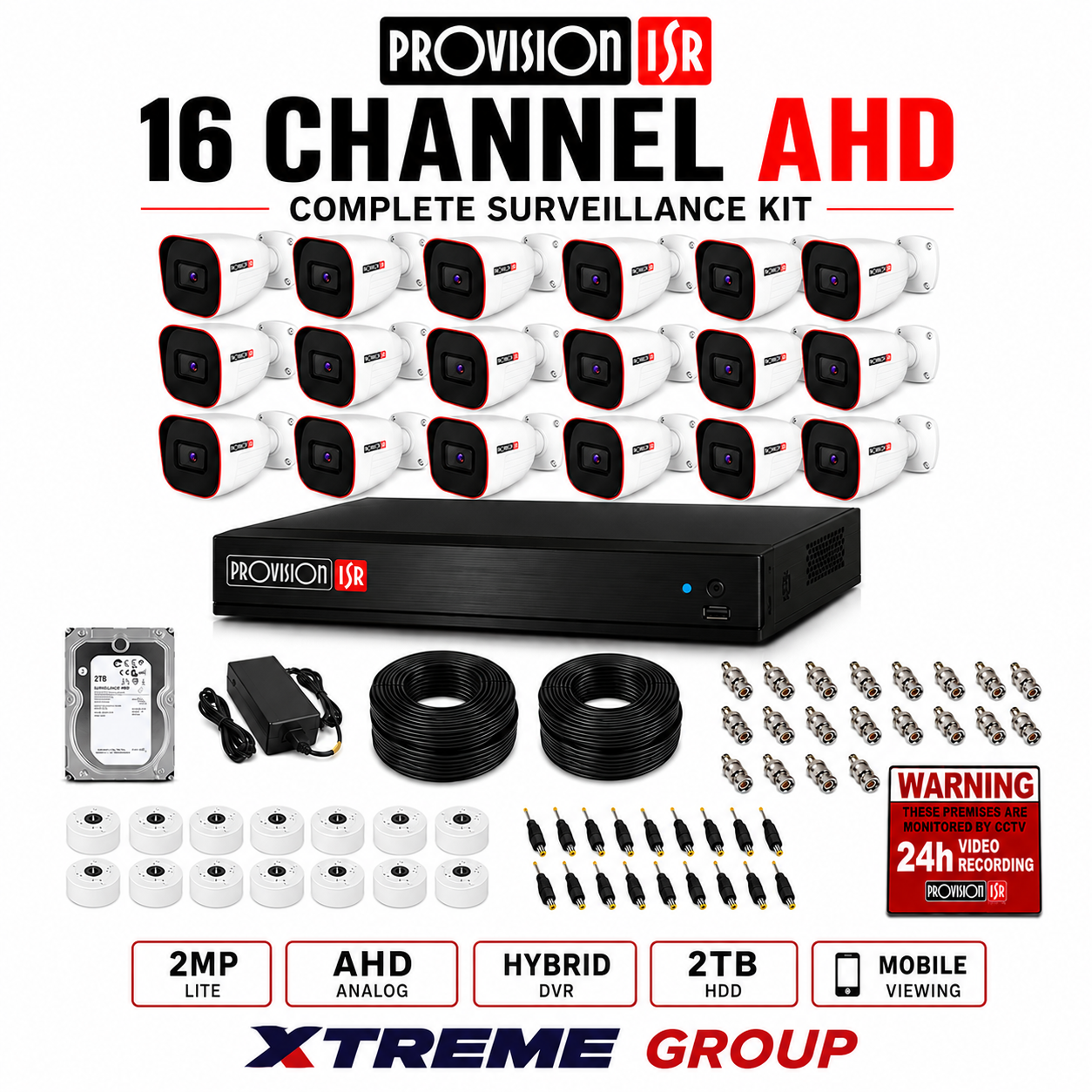 Provision ISR 16 Channel Complete AHD Surveillance Kit