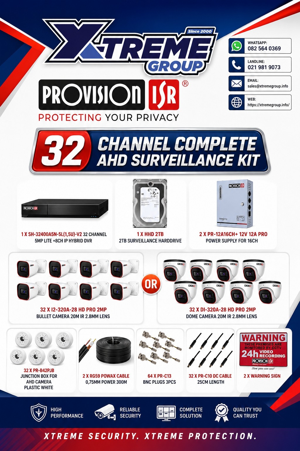 Provision ISR 32 Channel Complete AHD Surveillance Kit