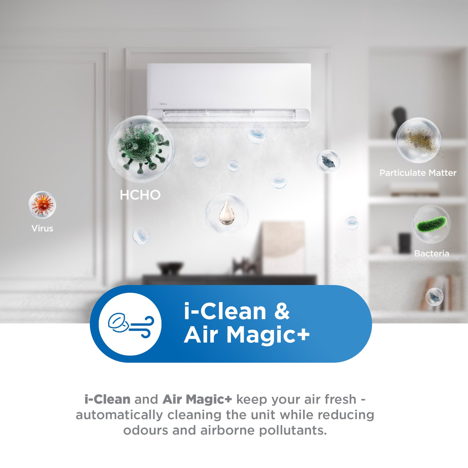 Midea Breezeless E R32 inverter mid-wall split air conditioner - feature 8