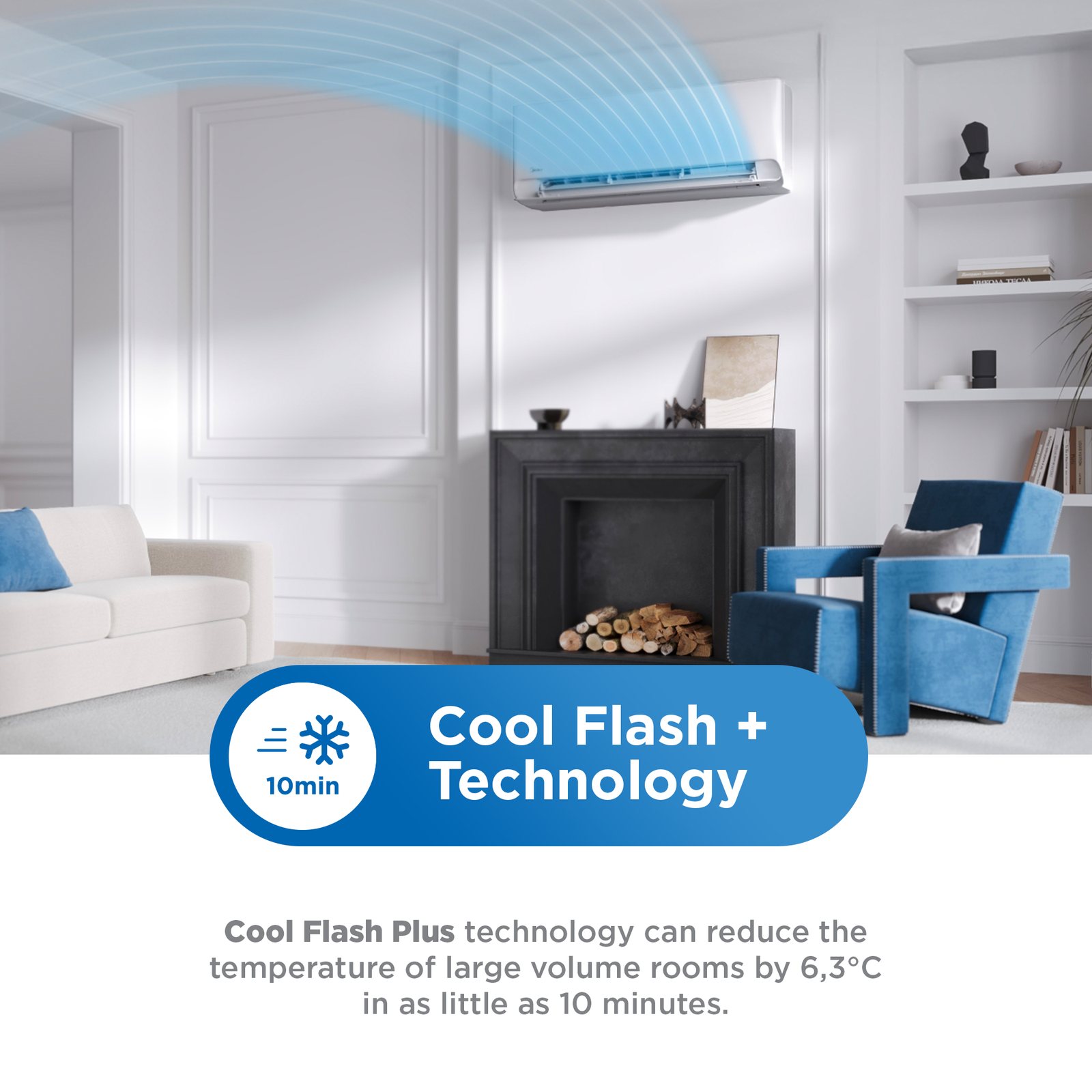 Midea Breezeless E R32 inverter mid-wall split air conditioner - feature 9