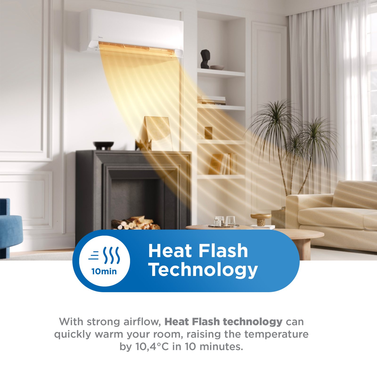 Midea Breezeless E R32 inverter mid-wall split air conditioner - feature 10