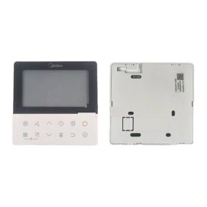 Midea KJR-120M wired wall remote controller, front and rear view