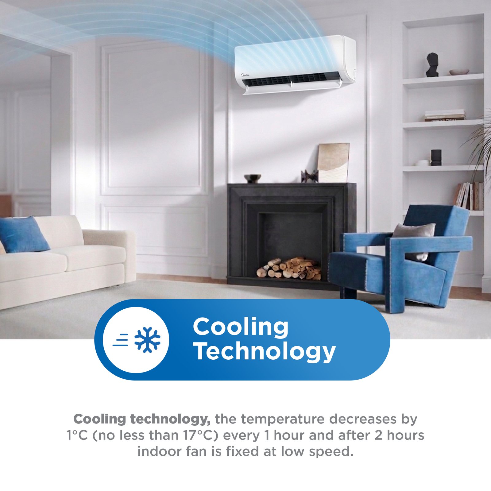 Midea Xtreme R410A fixed speed mid-wall split air conditioner - feature 5