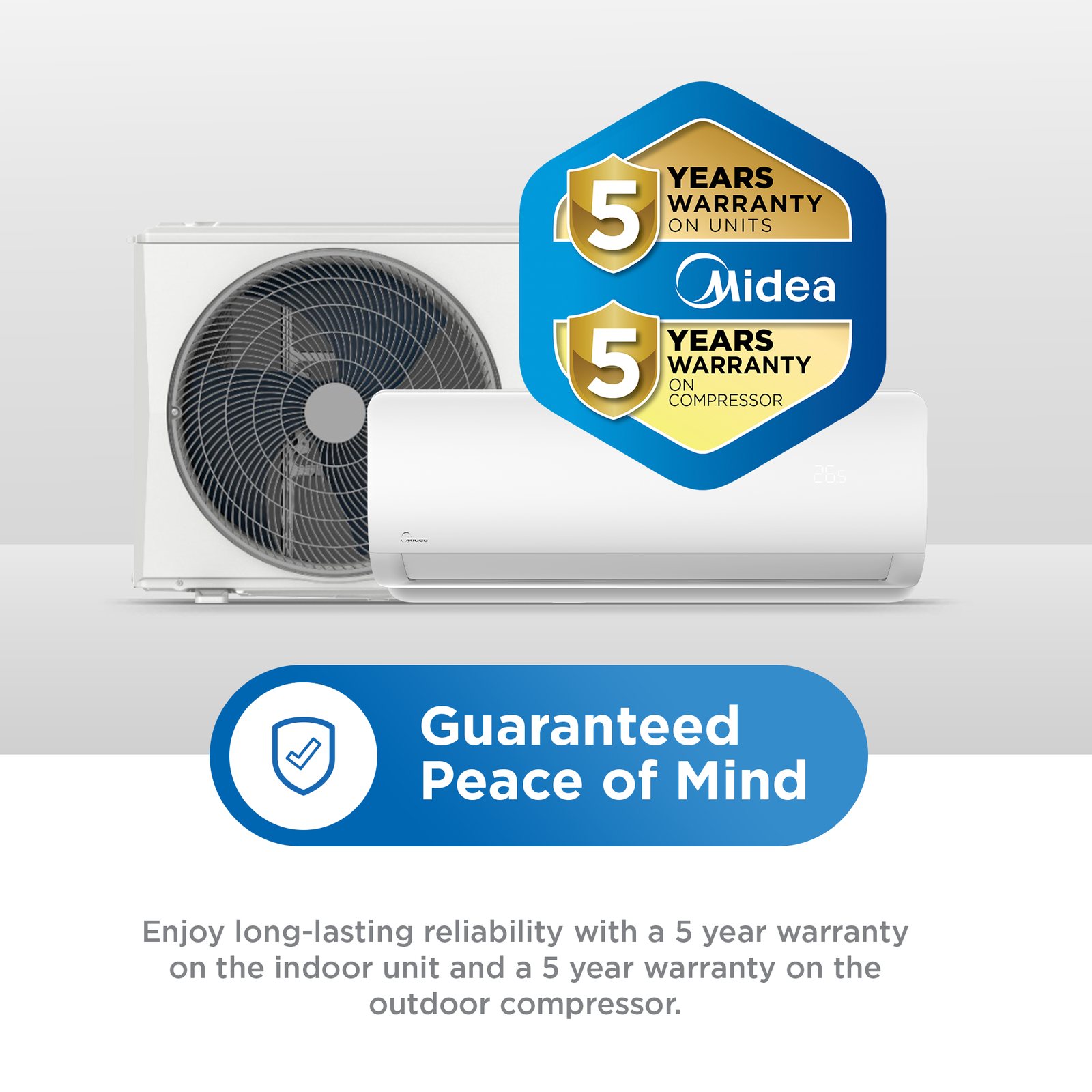 Midea Xtreme R410A fixed speed mid-wall split air conditioner - feature 11